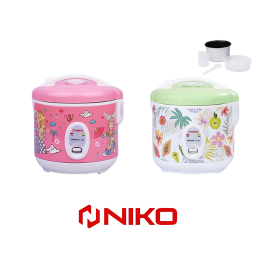 Niko Rice Cooker Low Watt 1.2/1.8 Liter Gohan Series