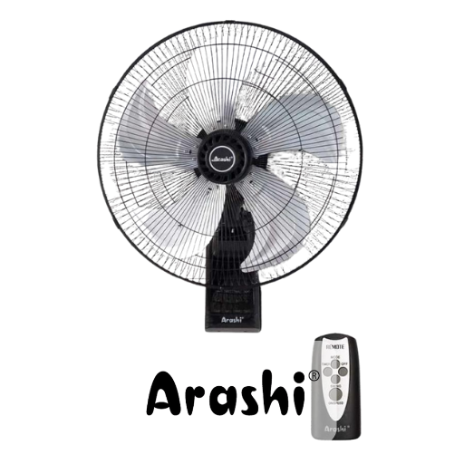 Arashi Kipas Wall Fan 18" XFLOW Remote 