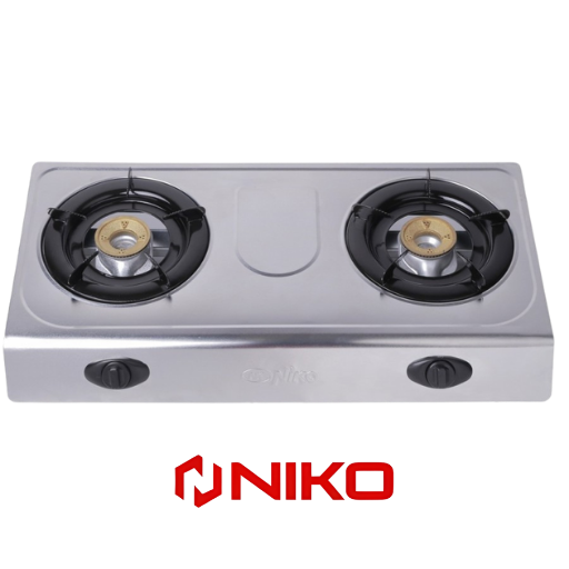 Niko Kompor Gas 2 Tungku NK 555 / 666 / 777 Kompor Stainlees Api Biru