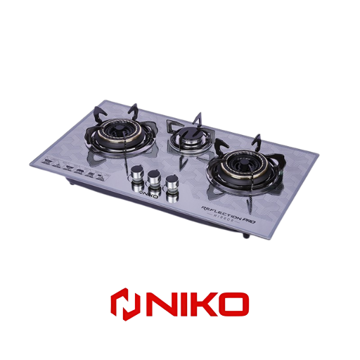 Niko Kompor Gas Kaca Reflection Next Black 2 Tungku