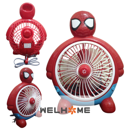 Welhome Kipas Karakter WH203S Spider/WH202M Mario /WH201P Penguin /WH180M Minion /WH170H Hello Kitty /WH120D Doraemon /WH108K Car /WH105F Frog /WH103D Donald